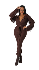 In A Fringe Jumpsuit