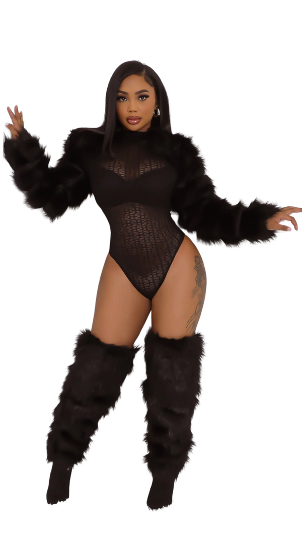 Boss Babe Fur Jacket Set