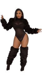 Boss Babe Fur Jacket Set